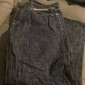 Parish Mens jeans button fly boot cut 38x34